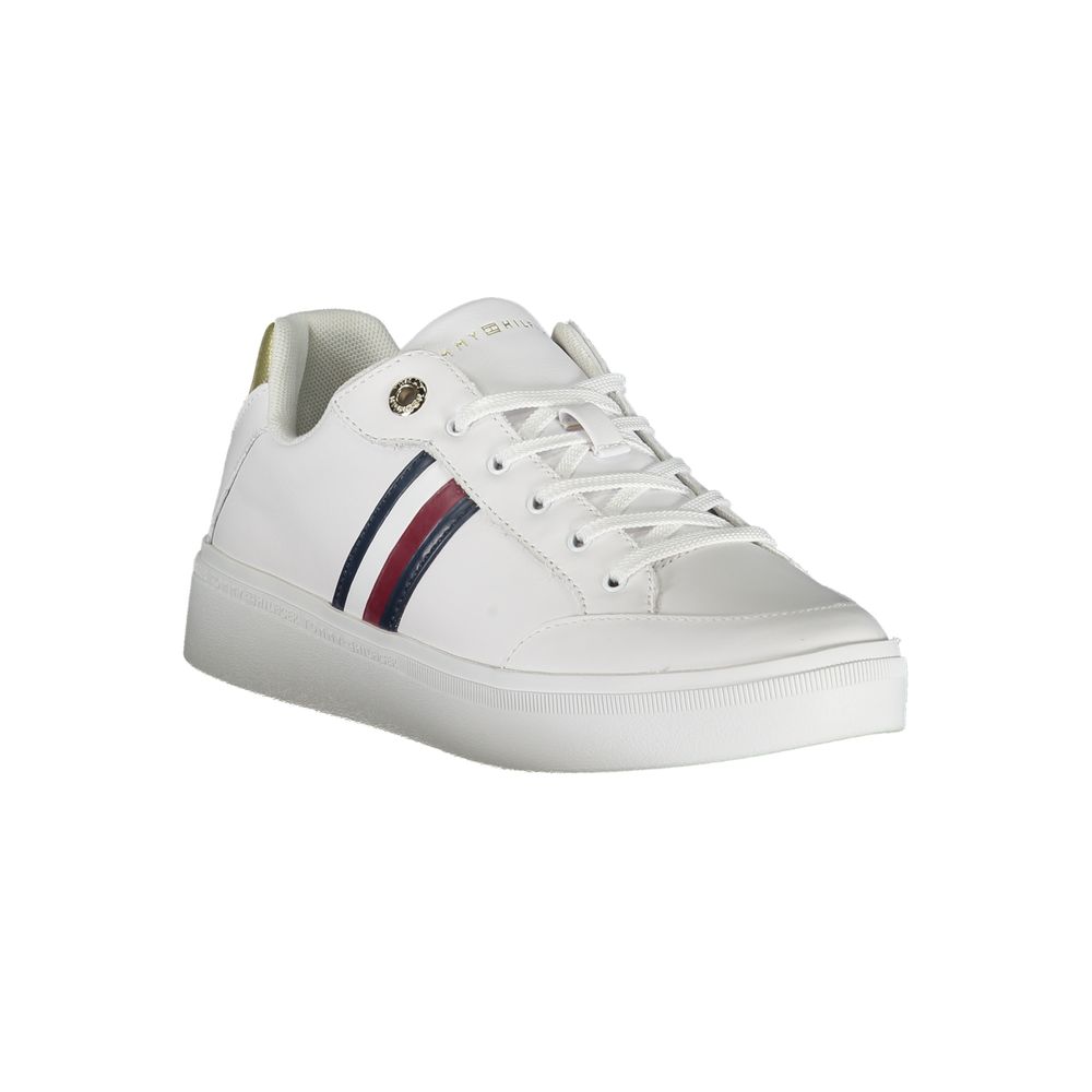 Tommy Hilfiger White Polyurethane Women Sneaker Tommy Hilfiger
