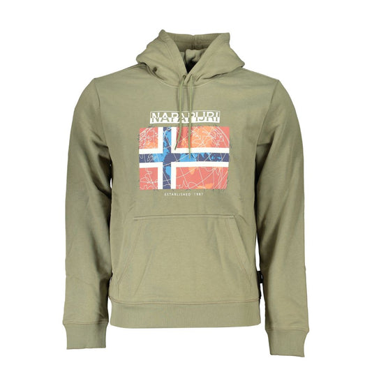 Napapijri Green Cotton Men Sweater Napapijri