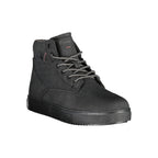 Black Carrera men's polyurethane ankle boot with sleek design and sturdy sole, perfect for casual or formal wear.