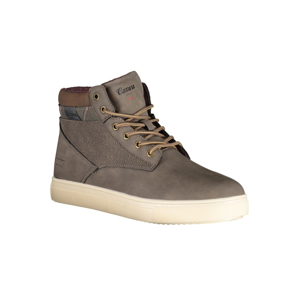 Carrera brown polyester men's boots with sturdy design and ankle-height fit, featuring a sleek, casual style.