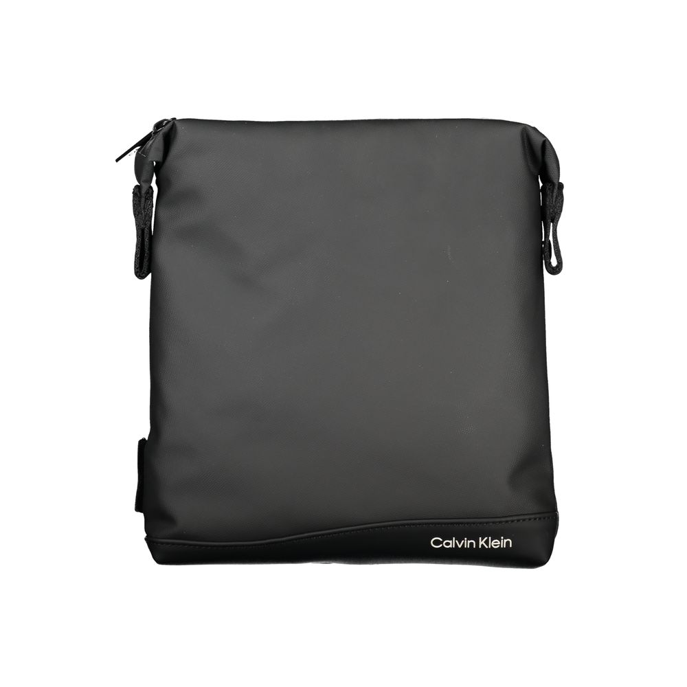 Calvin Klein black shoulder bag with contrast details, elegant design, and structured shape, perfect for stylish everyday wear.