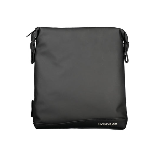 Calvin Klein Elegant Black Shoulder Bag with Contrast Details Calvin Klein