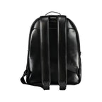 Black Calvin Klein urban backpack with a spacious laptop compartment, stylish design, and durable straps.