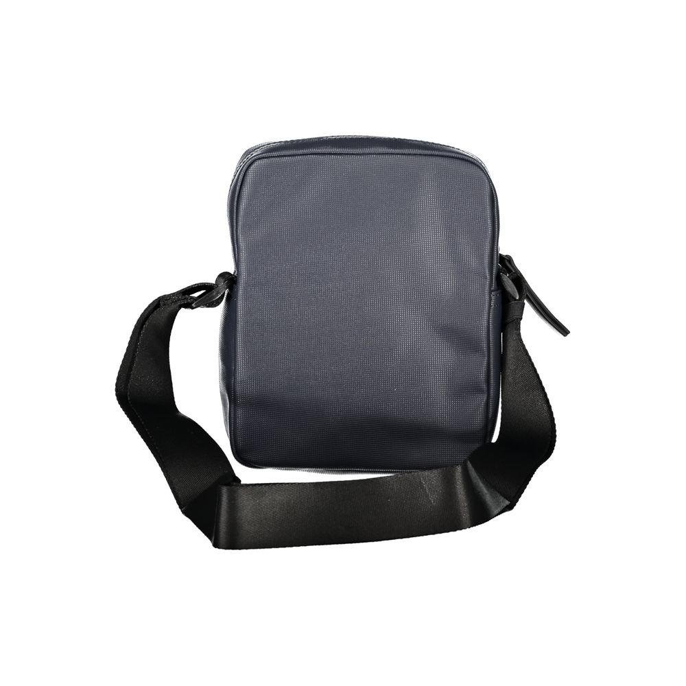 Tommy Hilfiger men's shoulder bag in blue polyurethane with adjustable strap and logo detailing.