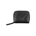 Calvin Klein Nero polyester women’s wallet with multiple card slots and zipper closure, stylish and compact accessories.