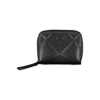 Calvin Klein Nero polyester women’s wallet with multiple card slots and zipper closure, stylish and compact accessories.