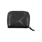 Calvin Klein Nero polyester women’s wallet with multiple card slots and a sleek design.