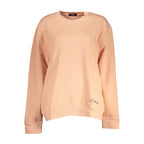 Cavalli Class Rosa polyester women's sweatshirt with a relaxed fit and subtle branding, displayed on a plain background.