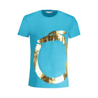 Trussardi Azzurro cotton men's T-shirt with round neck and short sleeves, featuring a classic fit and subtle branding.