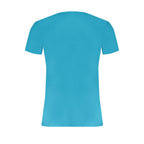 Trussardi Azzurro cotton men's T-shirt with round neckline and short sleeves, featuring a subtle logo detail.