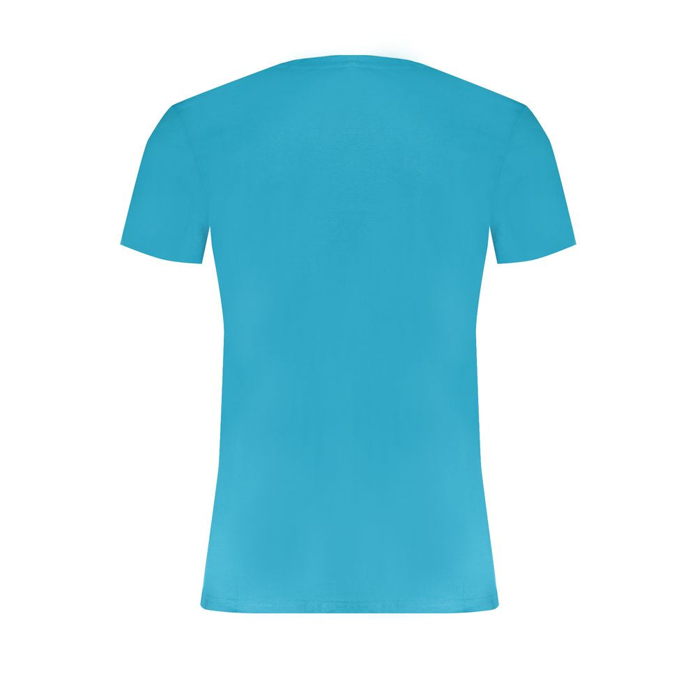 Trussardi Azzurro cotton men's T-shirt with round neckline and short sleeves, featuring a subtle logo detail.