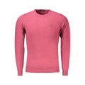 Cavalli Class Rosso viscose men's sweater with crew neck and long sleeves, featuring a smooth, vibrant red fabric.