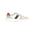 White Blauer men's polyurethane sneaker with sporty design and lace-up closure, featuring a sleek, modern look.