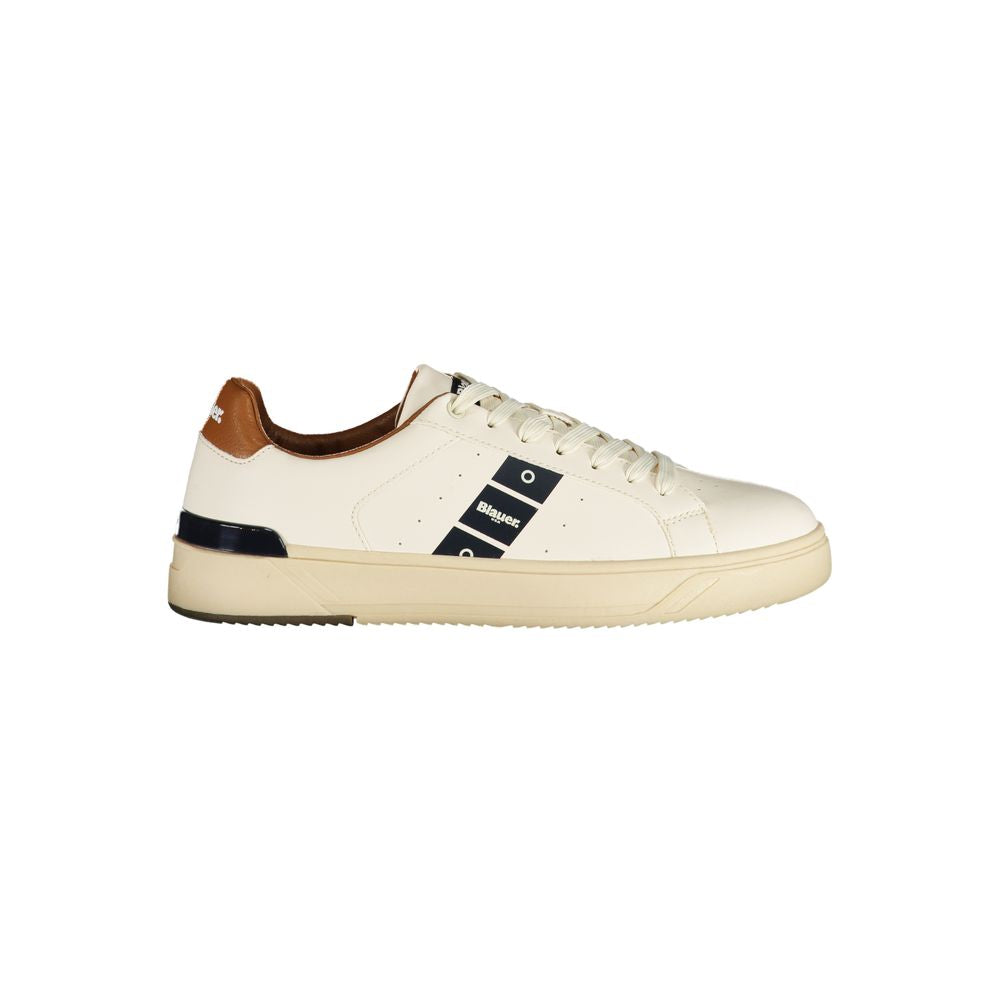 Blauer White Leather Men Sneaker Blauer