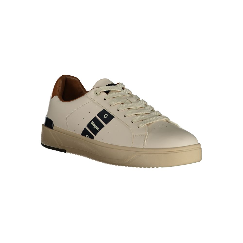 Blauer White Leather Men Sneaker Blauer