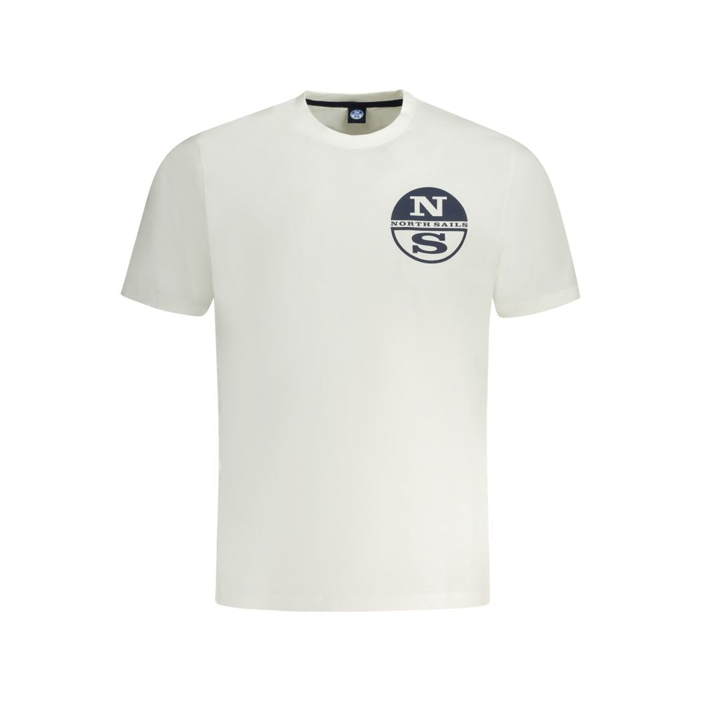White North Sails men's cotton T-shirt with a classic fit and crew neckline, displayed on a plain background.