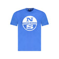 Blue cotton men's T-shirt by North Sails featuring a classic crew neck and logo detail.