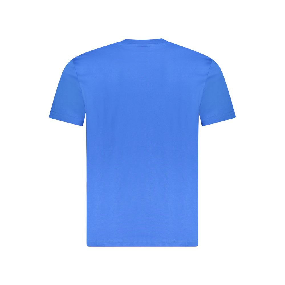North Sails blue cotton men's T-shirt with crew neck and short sleeves, casual and comfortable for everyday wear