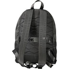 Black polyester men's backpack by Blauer with multiple compartments and adjustable straps, designed for everyday use.