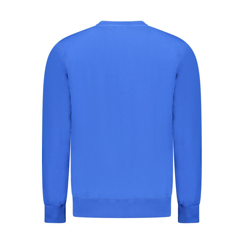 Blue cotton men's sweatshirt by North Sails featuring a crew neck and casual fit, displayed on a hanger.