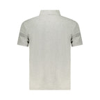 North Sails Grigio cotton men's polo shirt, with a classic collar and short sleeves, displayed on a hanger.
