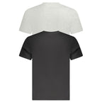 Black organic cotton men's T-shirt by Fila, showcasing a comfortable fit and classic design.