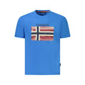 Napapijri Blue Cotton Men T-Shirt - Eljoys Fashion 