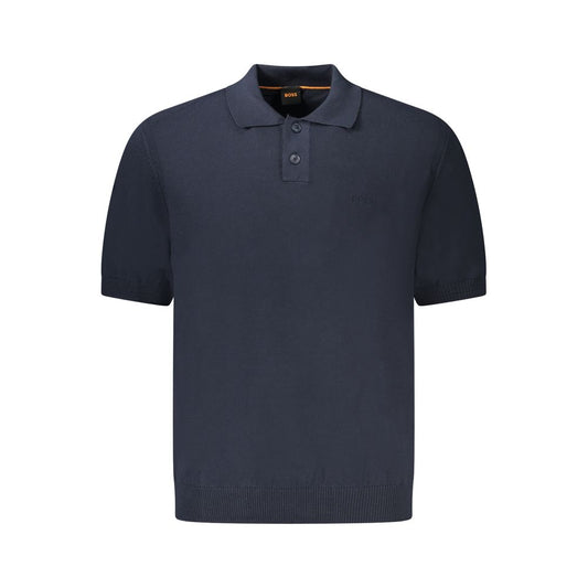 Hugo Boss Blue Cotton Sweater Hugo Boss