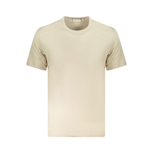 Calvin Klein Beige Cotton Men T-Shirt Calvin Klein