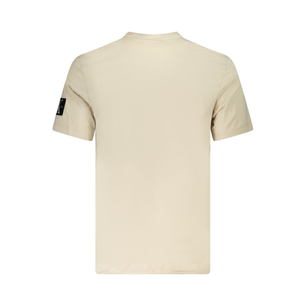 Calvin Klein Beige Cotton Men T-Shirt Calvin Klein