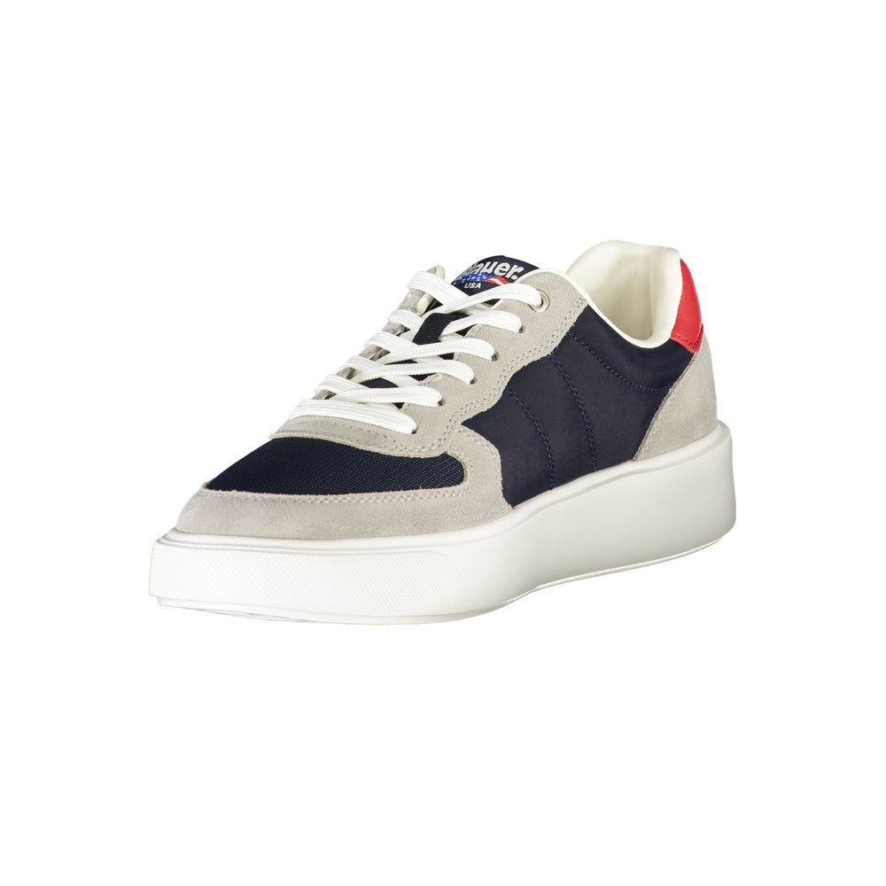 Blauer Blue Leather Men Sneaker Blauer