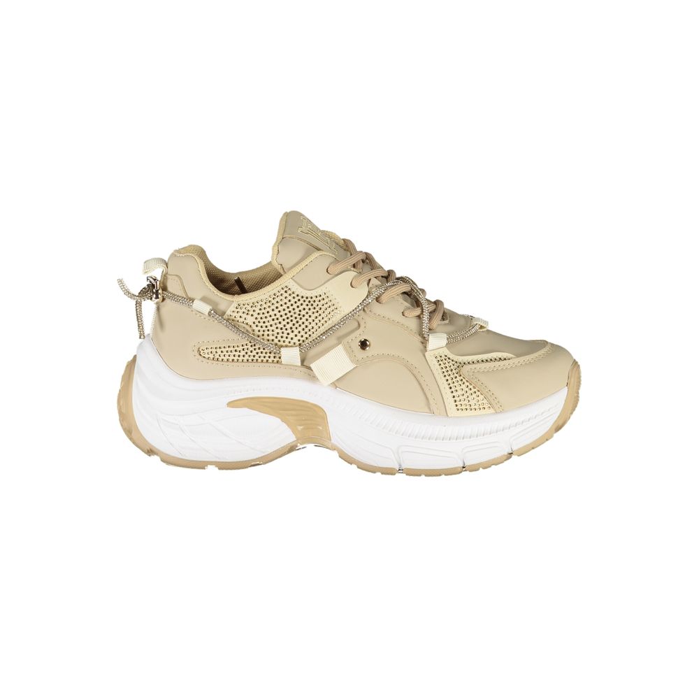 Laura Biagiotti Beige Polyester Women Sneaker Laura Biagiotti