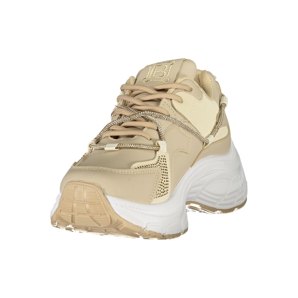 Laura Biagiotti Beige Polyester Women Sneaker Laura Biagiotti