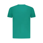 Cavalli Class Verde cotton men's T-shirt featuring a classic crew neck and short sleeves, displayed on a white background.