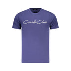 Cavalli Class Blu Cotton Men T-Shirt showing a casual fit with the brand logo on the chest.