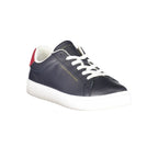 Tommy Hilfiger blue women's sneaker made of polyurethane with white sole and logo details, casual and stylish footwear.