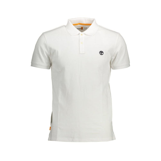 Timberland White Cotton Men Polo Shirt Timberland