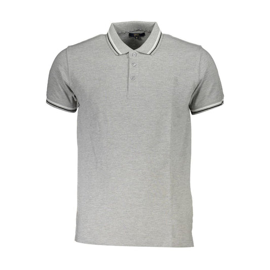Cavalli Class Brown Cotton Men Polo Shirt Cavalli Class