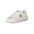 Calvin Klein white polyester women's sneaker with sleek design and comfortable fit, featuring the Calvin Klein logo.