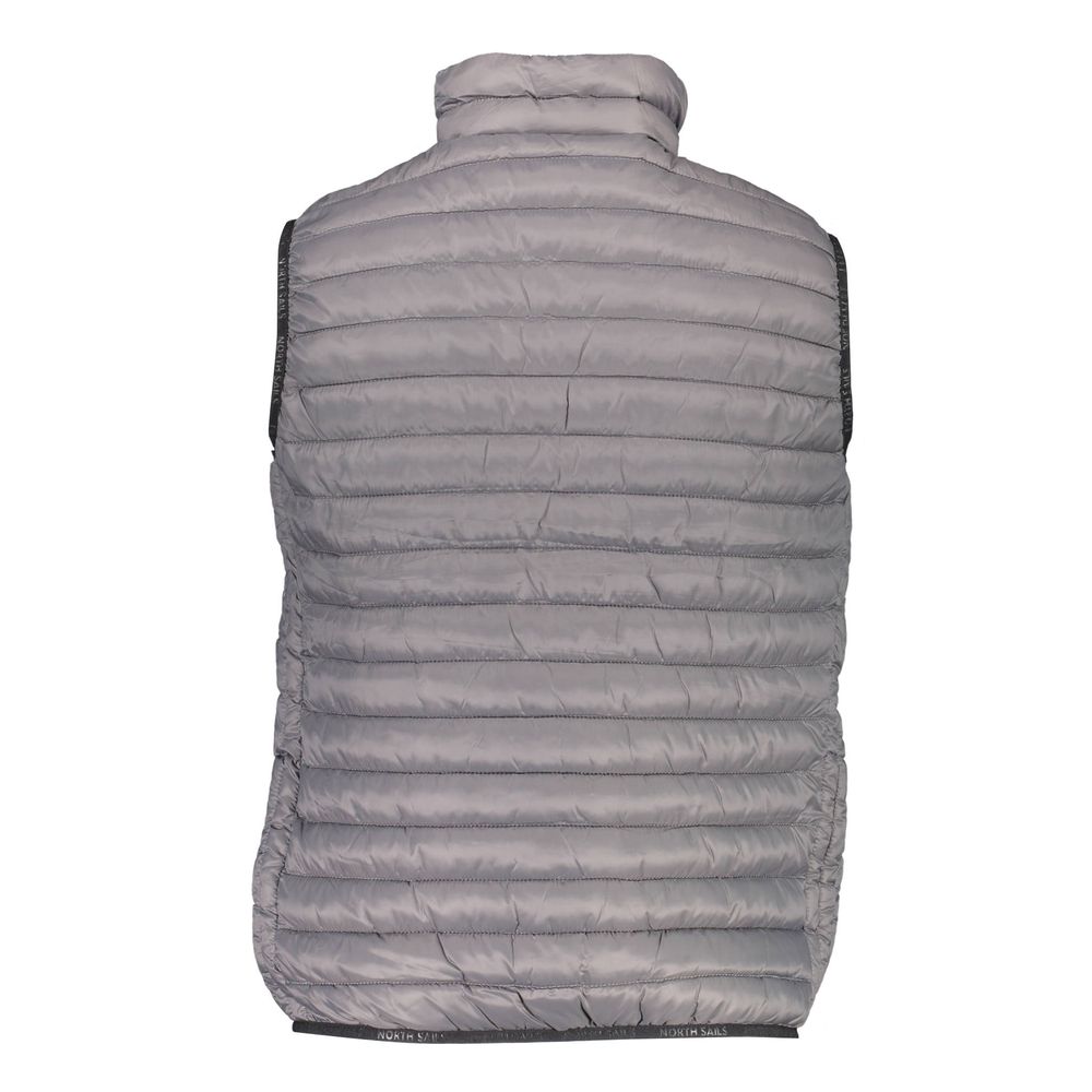 North Sails Grigio Poliammide men's vest laid flat, showcasing its sleek design and lightweight fabric for sailing or casual wear.