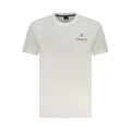 White cotton men's T-shirt by Armata Di Mare, showing a close-up of the soft fabric and classic fit.