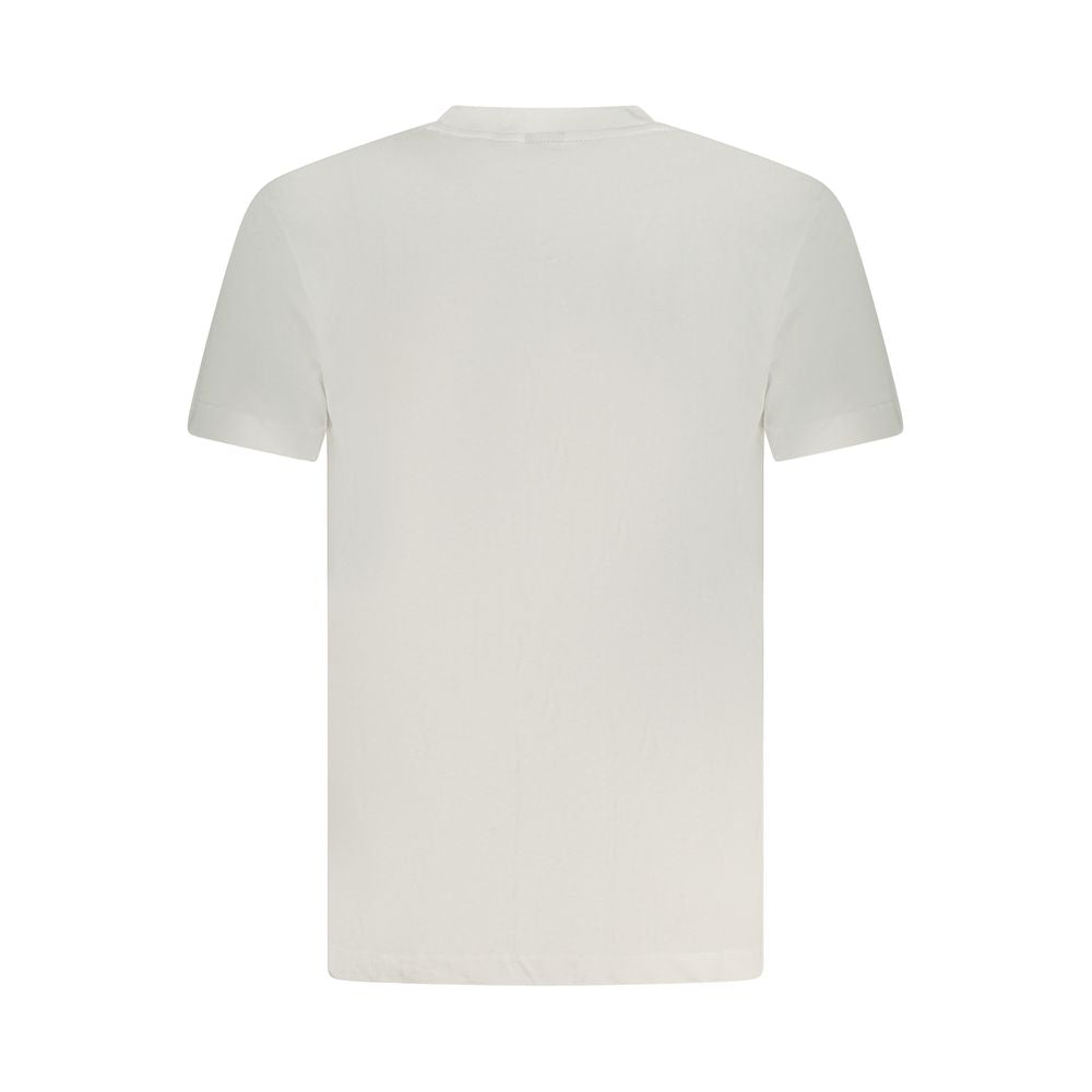 White cotton men's T-shirt by Armata Di Mare, featuring a classic fit and soft fabric, displayed on a plain background