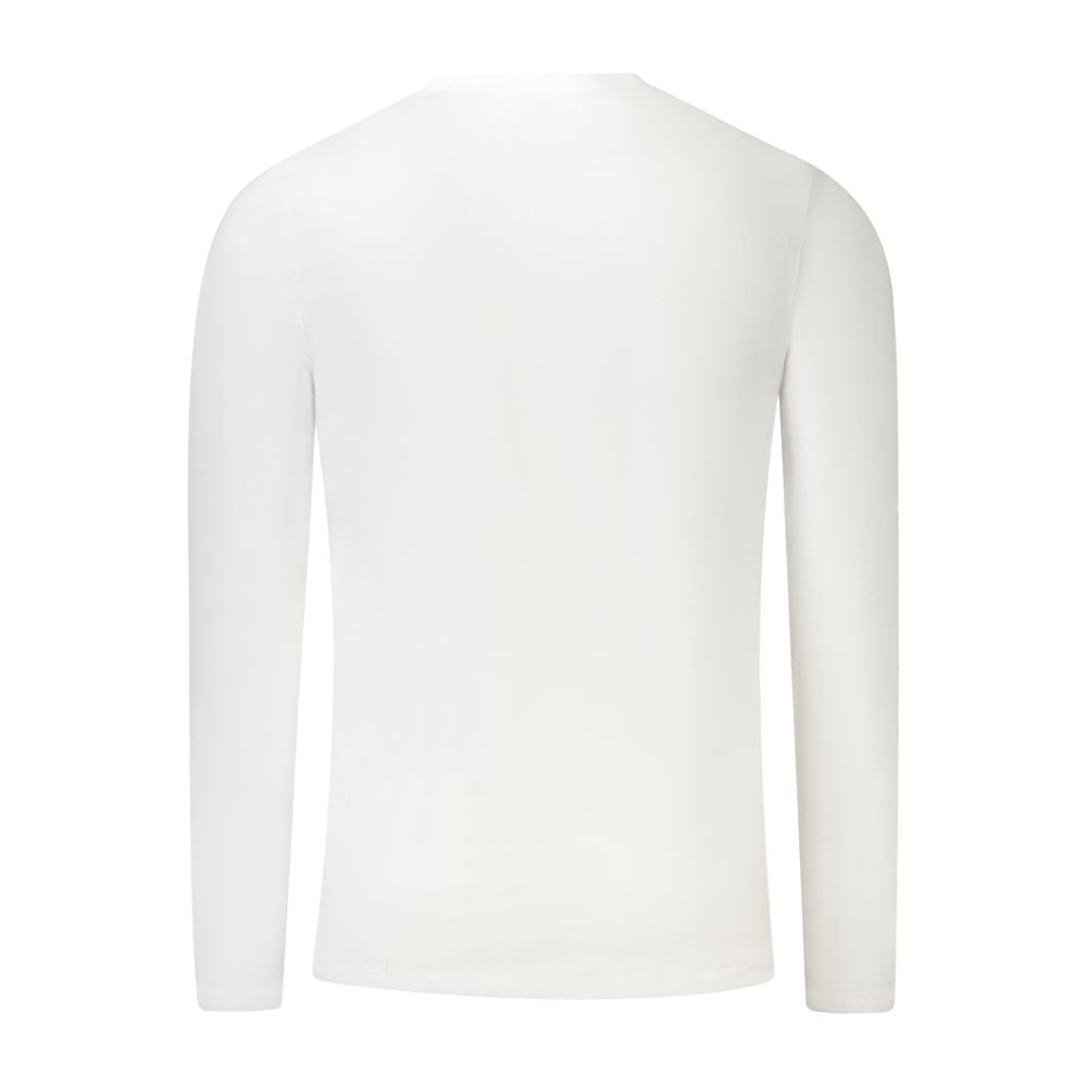 Pepe Jeans Bianco cotton men's T-shirt with round neckline and short sleeves, casual style, displayed on a hanger.
