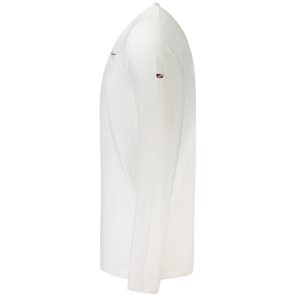 Pepe Jeans Bianco cotton men's T-shirt with round neckline and short sleeves, casual style, plain white fabric.