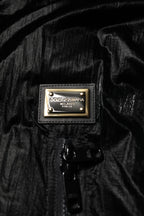Dolce & Gabbana Black Logo Full Zip Hooded Quilted Jacket - Eljoys Fashion 