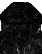 Dolce & Gabbana Black Logo Full Zip Hooded Quilted Jacket - Eljoys Fashion 