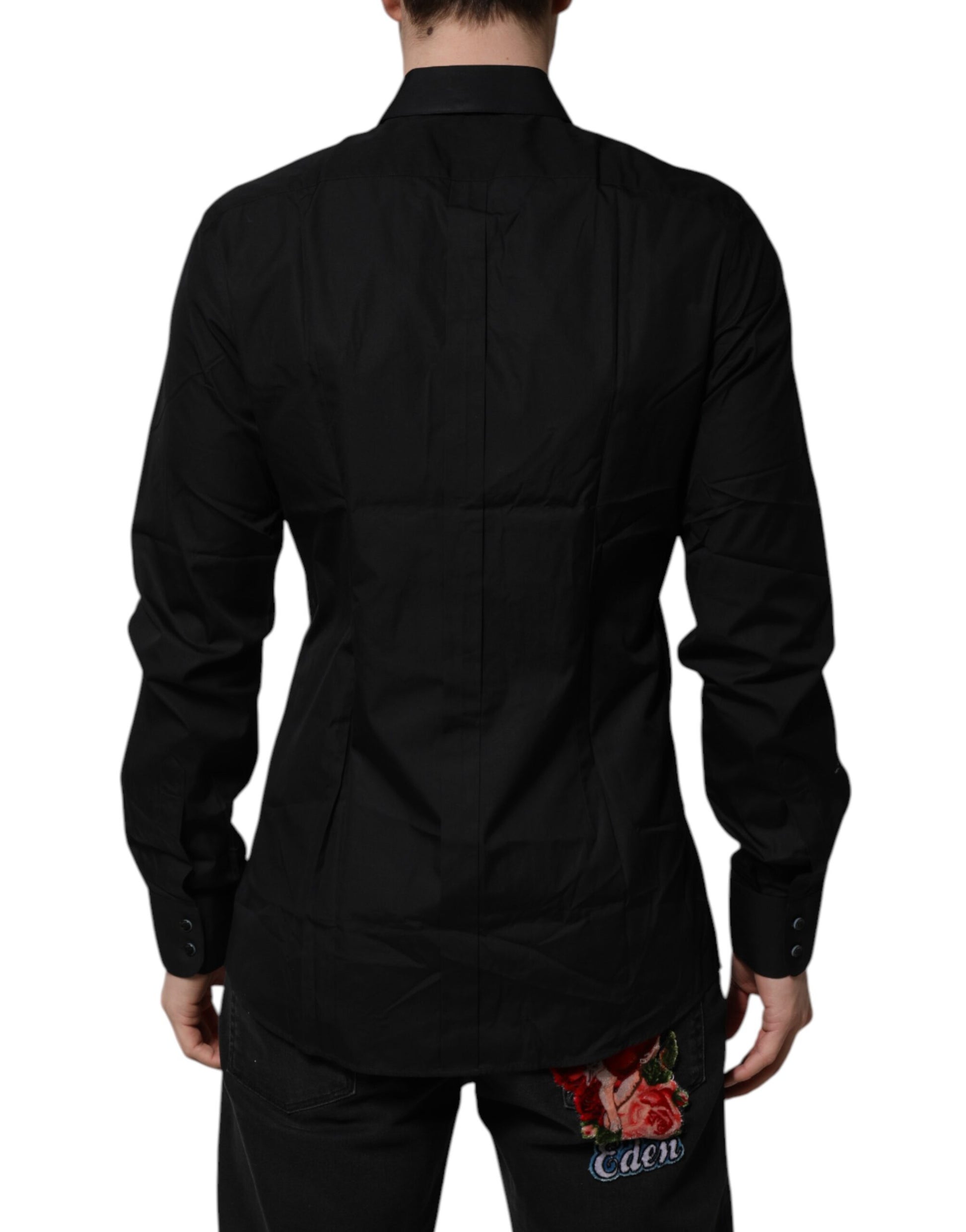 Dolce & Gabbana Black GOLD Long Sleeves Men Formal Dress Shirt Dolce & Gabbana