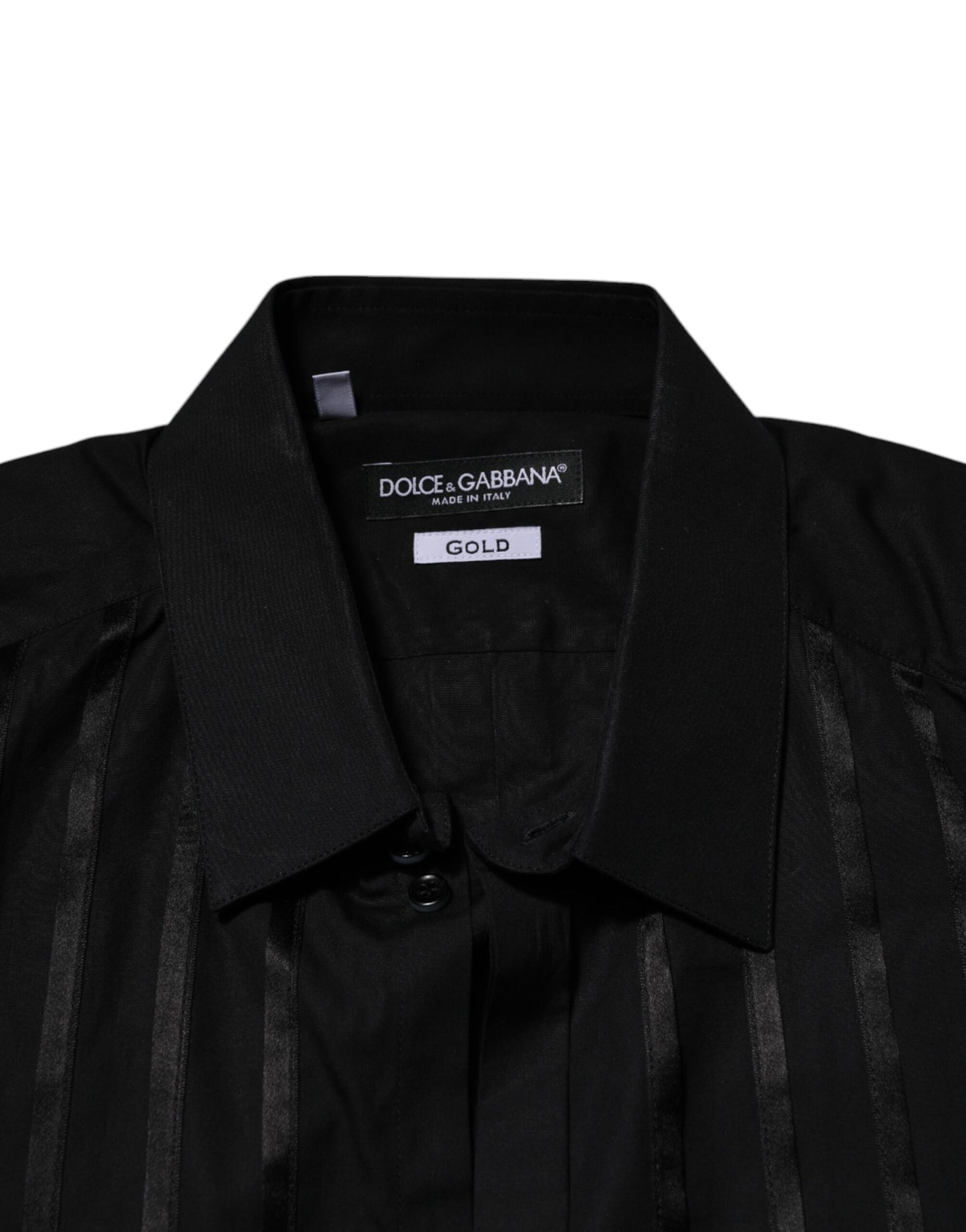 Dolce & Gabbana Black GOLD Long Sleeves Men Formal Dress Shirt Dolce & Gabbana