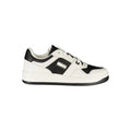 Tommy Hilfiger Bianco men's polyurethane sneaker with white design and sporty style, featuring laces and brand logo details.