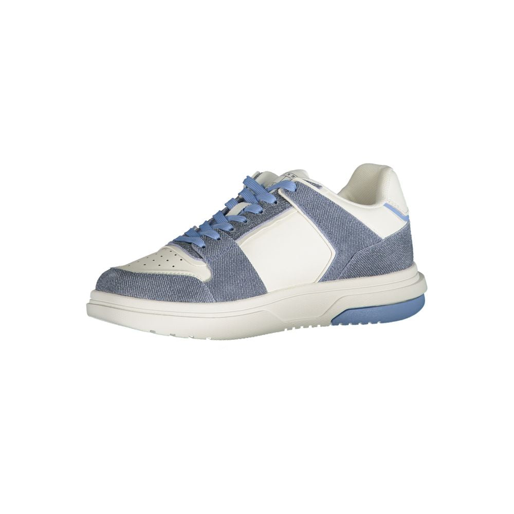 Tommy Hilfiger Azzurro women's sneaker in blue polyurethane with white accents and logo detailing.